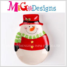 Navidad regalo mesa hogar cerámica cerámica muñeco de nieve diseño